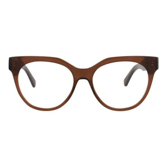 Stella McCartney Womens Cat Eye Brown Brown Transparent Fashion Designer Eyewear - Picture 1 of 4